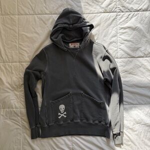 Birdwell Charcoal Gray Skull Pocket Hoodie